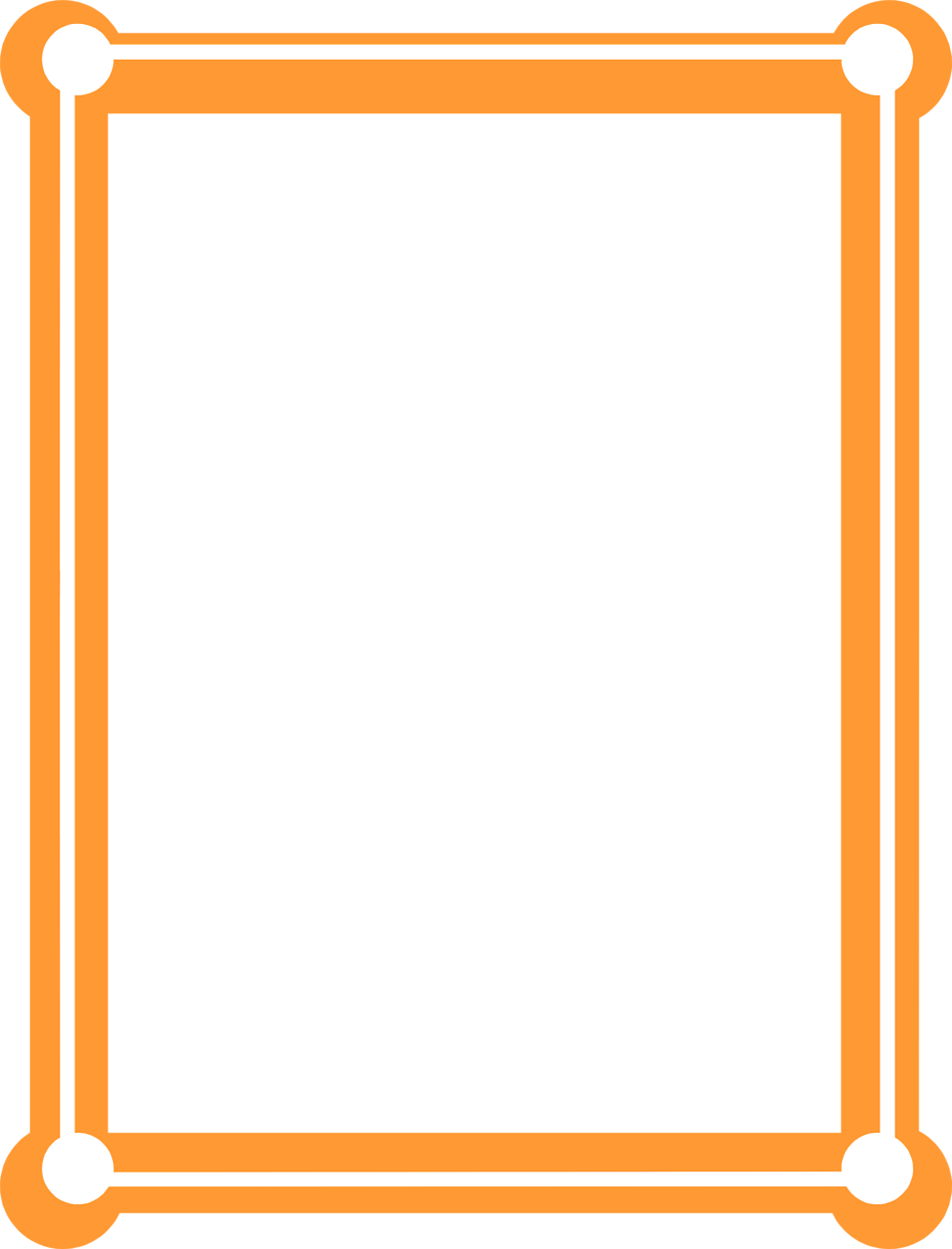 Orange Border Frame PNG Picture SVG Clip arts