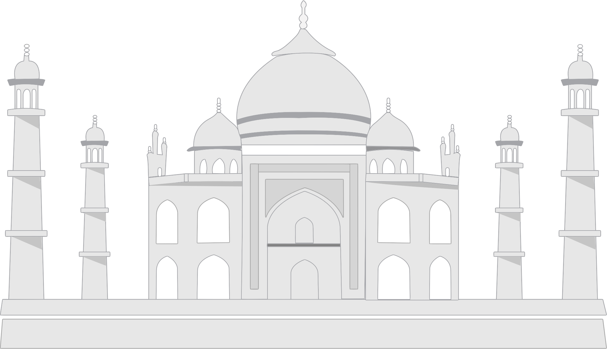Taj Mahal Transparent Background PNG, SVG Clip art for Web - Download
