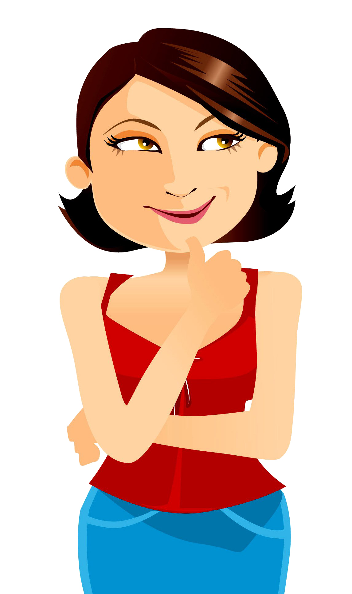 Thinking Woman PNG Image Free Download PNG, SVG Clip art for Web