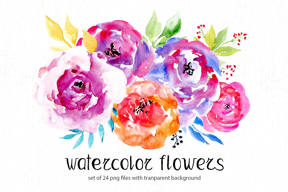 Download Watercolor Flowers Png Free Image Png Svg Clip Art For Web Download Clip Art Png Icon Arts