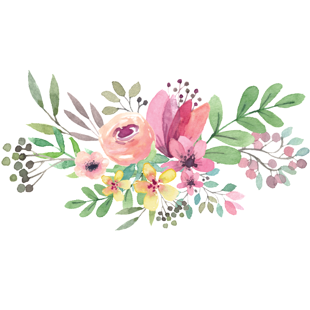 Watercolor Flowers PNG Transparent File SVG Clip arts
