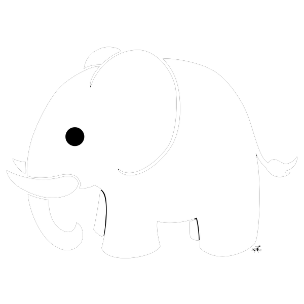 White Elephant Transparent Background SVG Clip arts