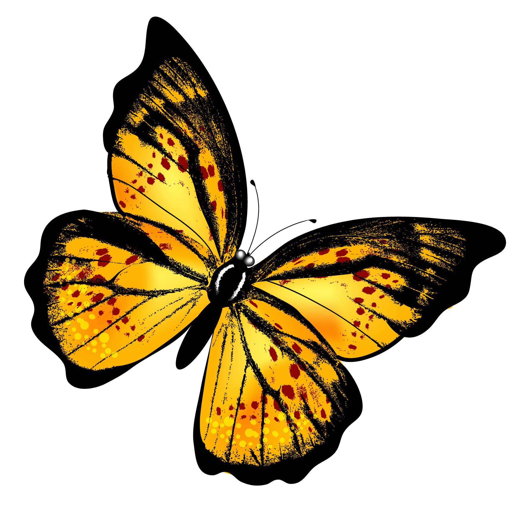 Yellow Butterfly PNG PNG, SVG Clip art for Web - Download ...