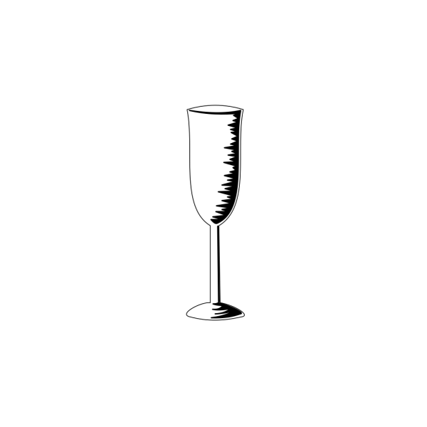 Champagne Glass Black PNG images