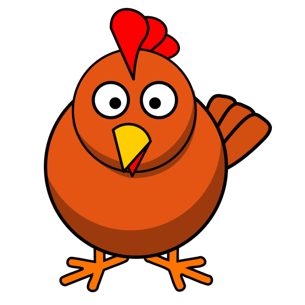 Simple Chicken Cartoon PNG Clip art