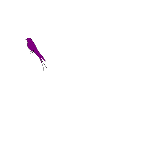 Little Purple Bird PNG Clip art