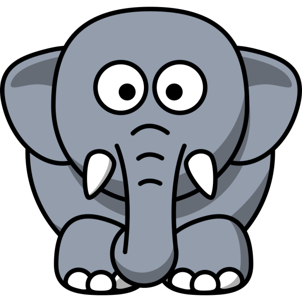 Cartoon Elephant Silhouette PNG Clip art