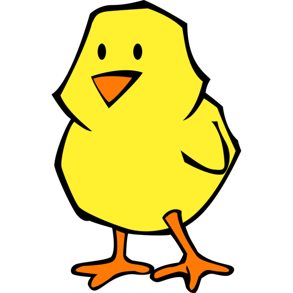 Baby Chick Flat Colors PNG Clip art