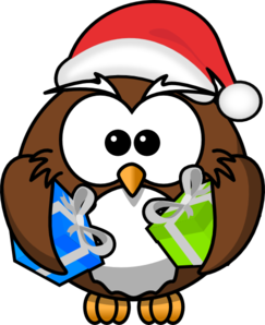 Owl Santa PNG Clip art