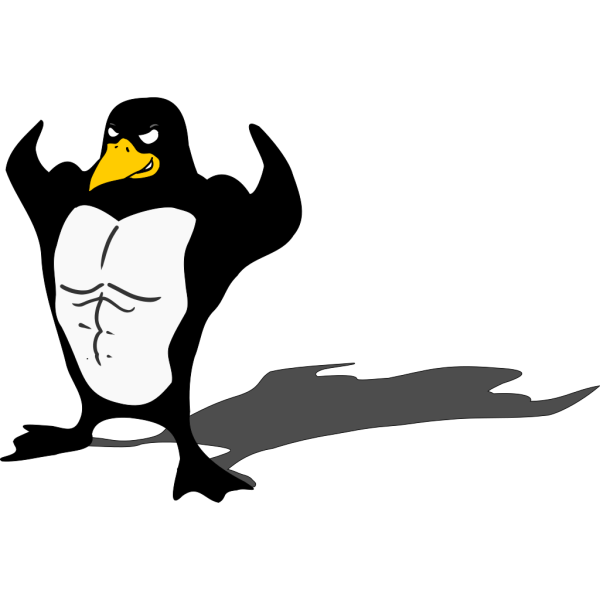 Muscular Penguin PNG Clip art