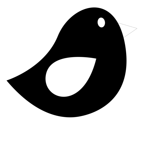 White & Black Birdie PNG Clip art