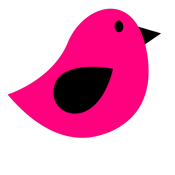 Black & Pink Birdie PNG Clip art