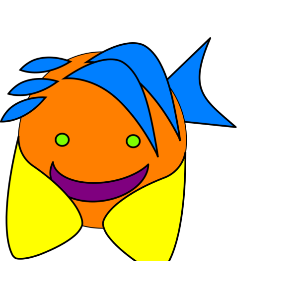 Happy Smiley Fish PNG Clip art