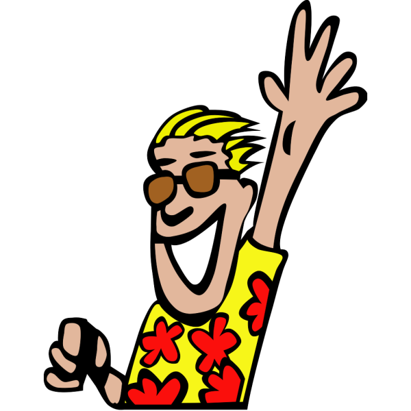 Guy Waving Bye PNG images