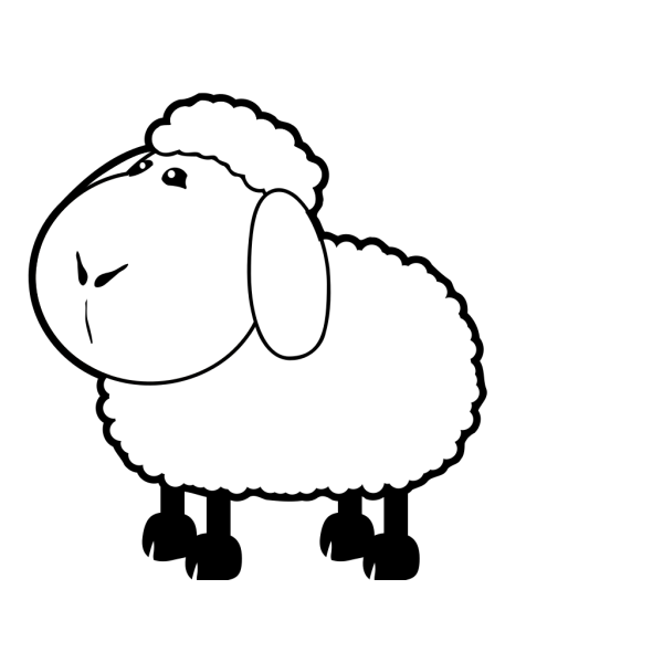 Sheep Outline PNG Clip art