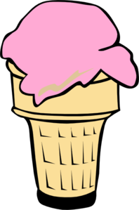 Ice Cream Cone (3 Scoop) (b And W) PNG images