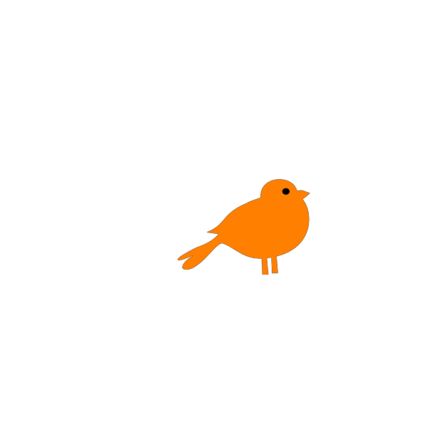 Little Orange Bird PNG Clip art