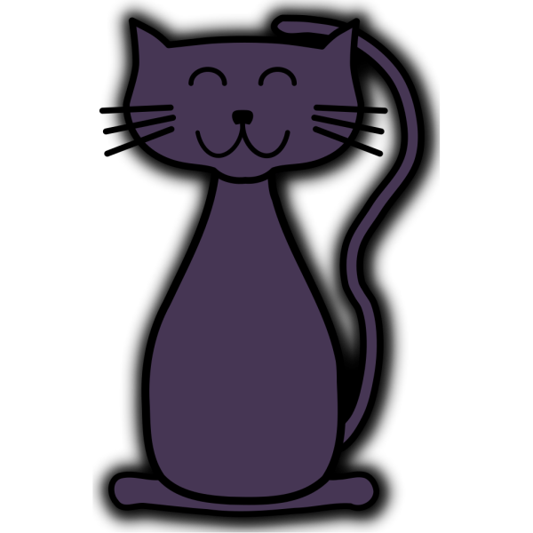 Purple Cat PNG Clip art