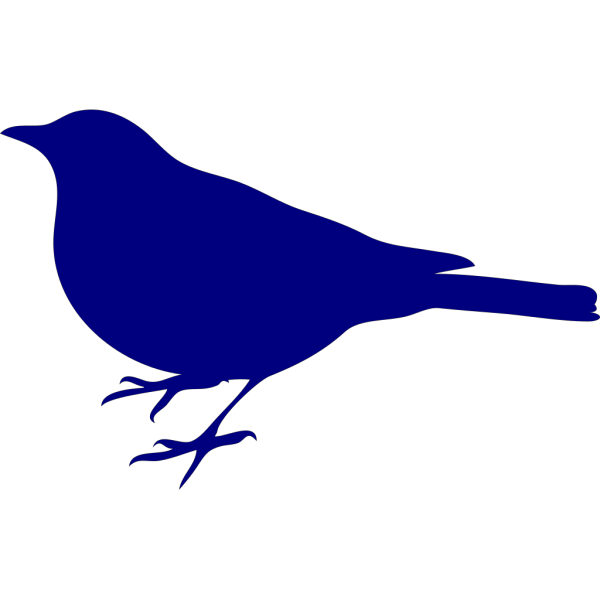 Blue Bird Silhouette  PNG Clip art