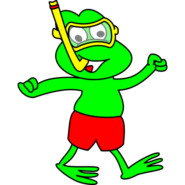 Frog Wearing Swimming Suit PNG images