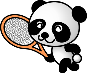 Tennis Panda PNG Clip art