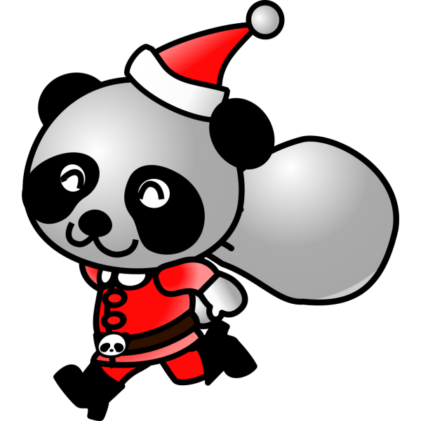 Santa Panda 2 PNG Clip art