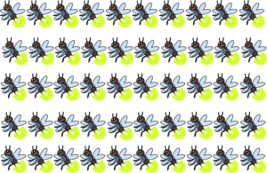 50 Fireflies PNG images