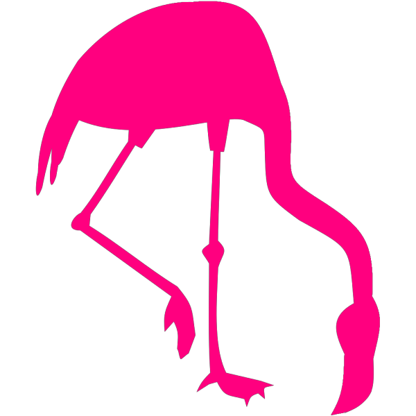 Pink Flamingo Silhouette PNG Clip art