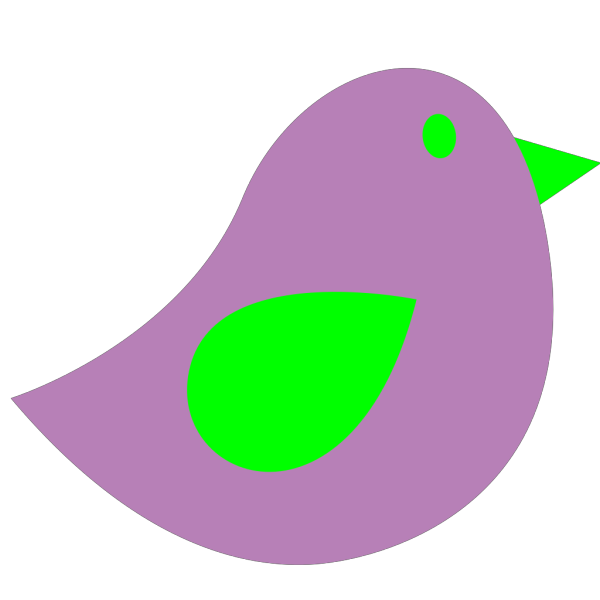 Purple Little Bird PNG Clip art