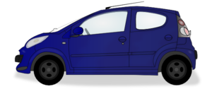 Little Blue Car PNG Clip art
