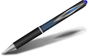Silver And Blue Pen PNG images