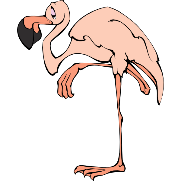 Tired Flamingo PNG Clip art