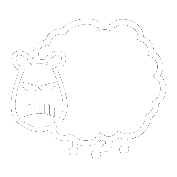 Angry Black Sheep PNG Clip art