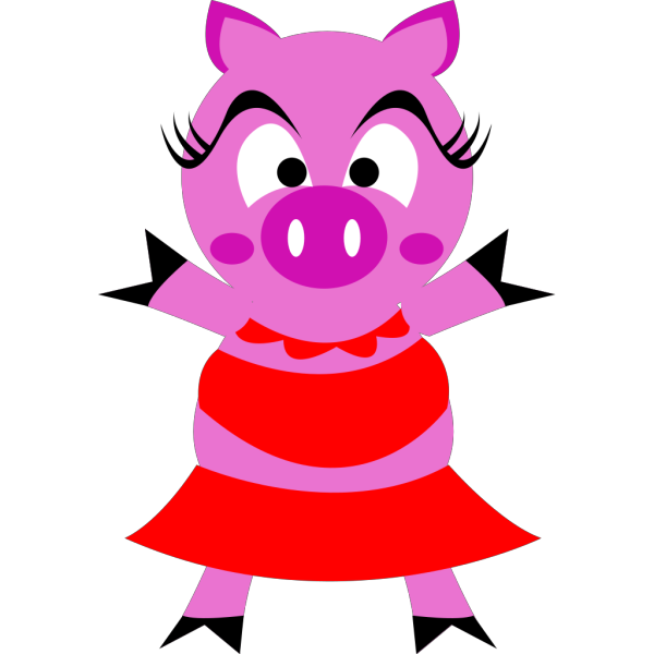 Pig Woman PNG Clip art