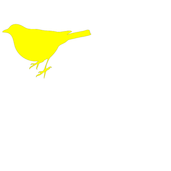 Yellow Bird Silhouette PNG Clip art