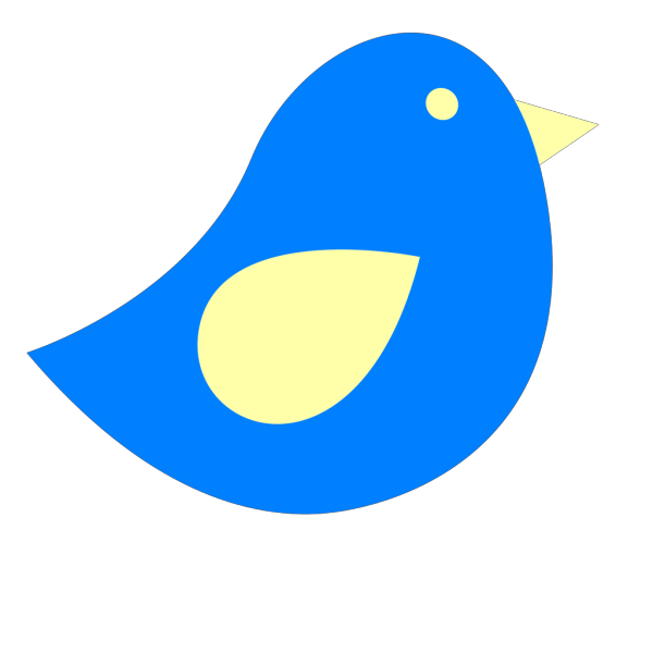 Blue And Yellow Birdie PNG Clip art