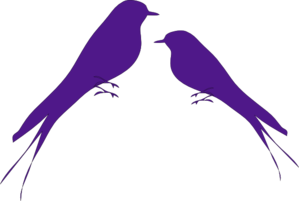 Birds On A Branch  PNG Clip art