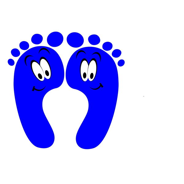 Blue Happy Feet PNG Clip art