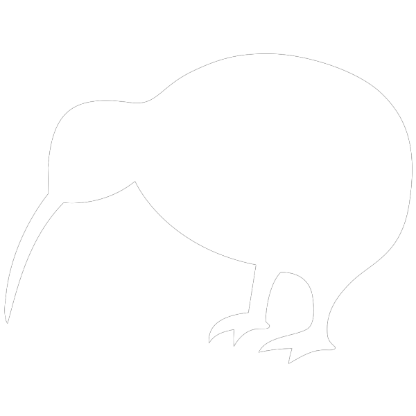 White Kiwi Bird PNG Clip art