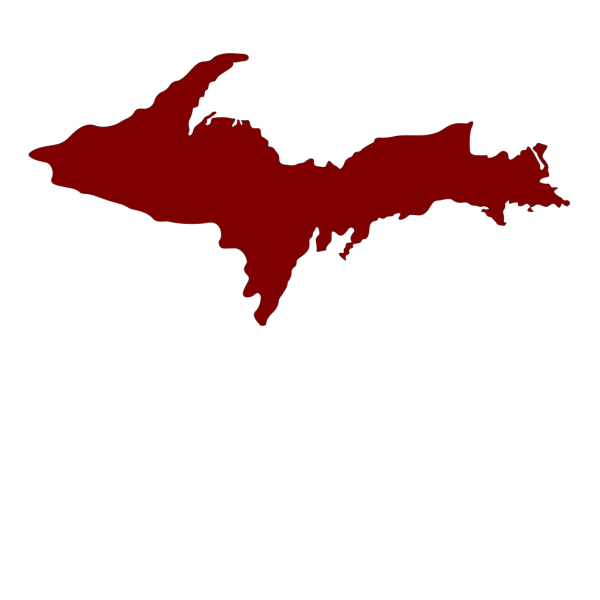 Michigan Upper Peninsula-red PNG Clip art