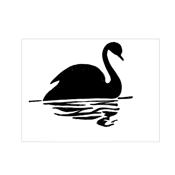 Swan Silhouette PNG Clip art