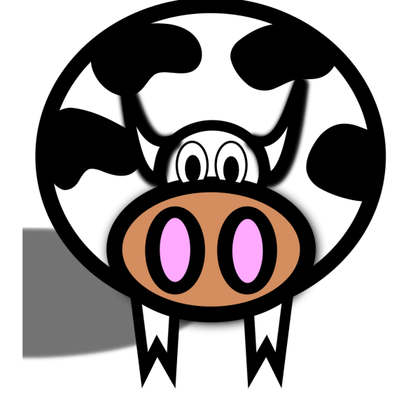 Pink Nostril Cow PNG Clip art
