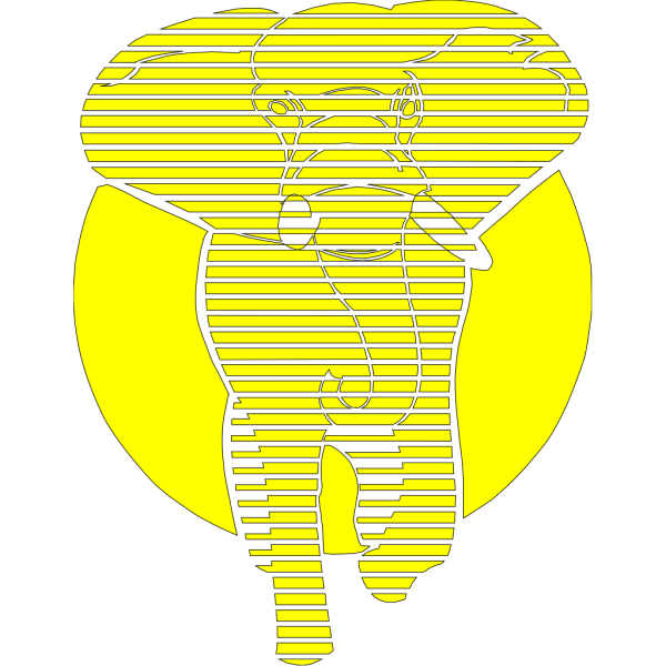 Yellow Elephant PNG Clip art