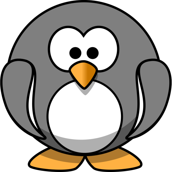 Grey Penguin PNG Clip art