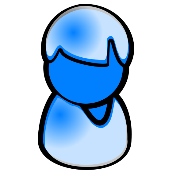 Person All In Blue PNG Clip art
