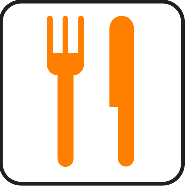 Orange Knife And Fork PNG images