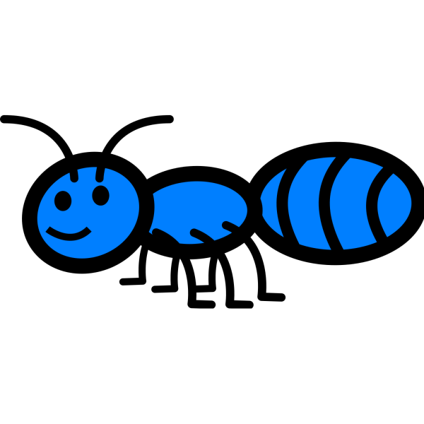 Blue Ant PNG Clip art
