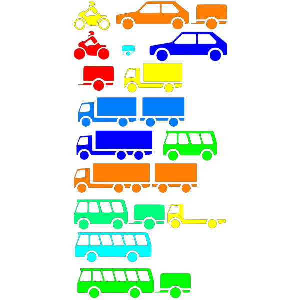Transportation Silhouettes Boy Colors PNG Clip art