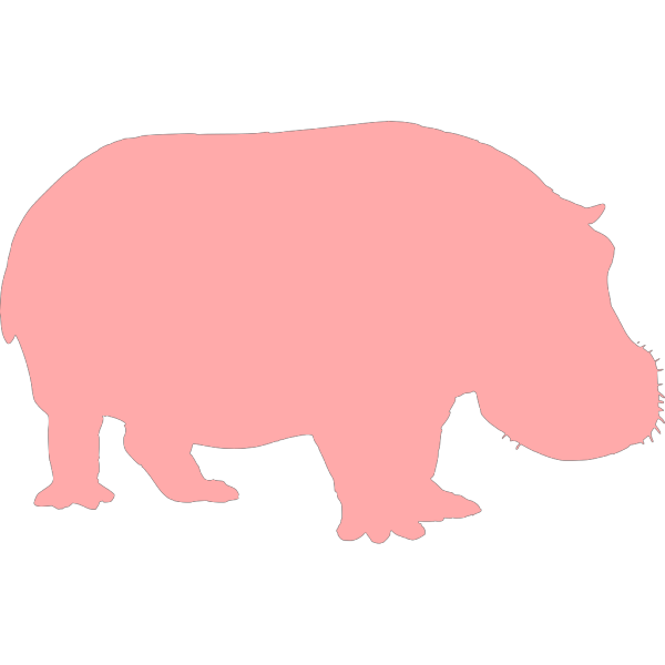 Hippo Silhouette PNG Clip art