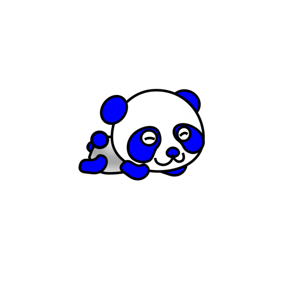 Blue Panda PNG Clip art